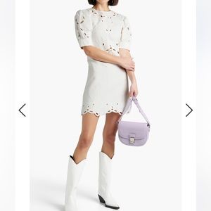 NWT Derek Lam 10 Crosby Everett Eyelet Puffed-Sleeve Mini Dress SIZE 0
